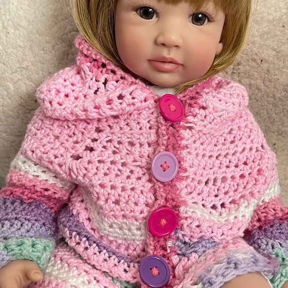 Handmade Crochet Baby Girl Sweater - Picture 3 of 12